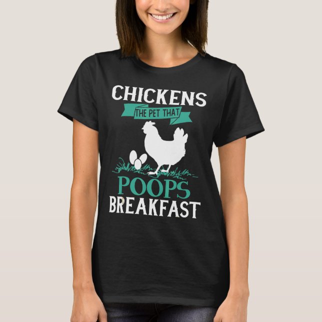 Camiseta Fazendeiro de Frango O Pet Que Faz Cocô No Café da (Frente)