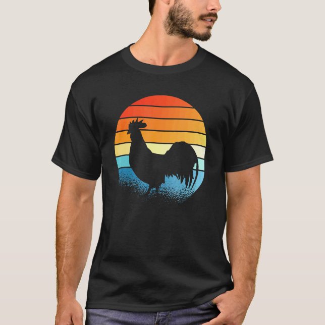 Camiseta Fazendeiro de Frango Retro Vintage (Frente)