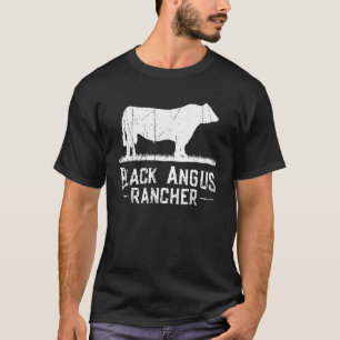 Camiseta Fazendeiro de Gado Pecuarista Angus Preto