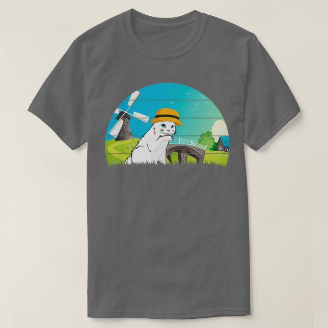Camiseta Fazendeiro de Gatos (Frente do Design)