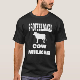 Camiseta Fazendeiro de Laticínios Profissional Ordenhador d