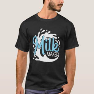 Camiseta Fazendeiro de Leite Maker Cool Café da Manhã Vaca 