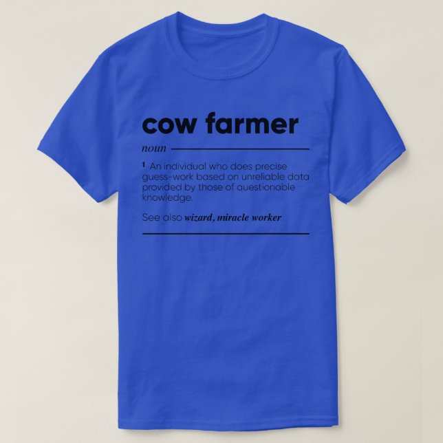 Camiseta Fazendeiro de Vaca Engraçado (Frente do Design)