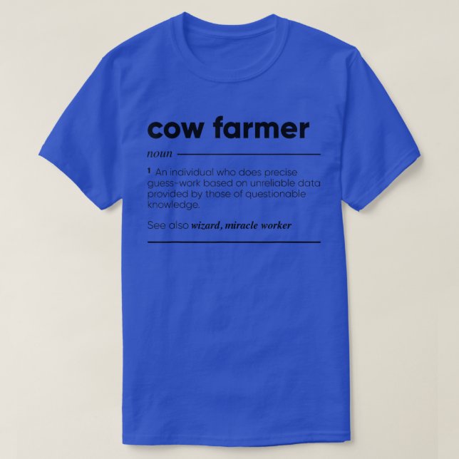 Camiseta Fazendeiro de Vaca Engraçado (Frente do Design)