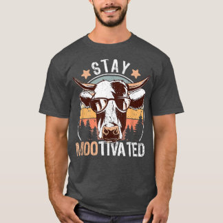 Camiseta Fazendeiro De Vaca Engraçado Citação Pun Fique Mot