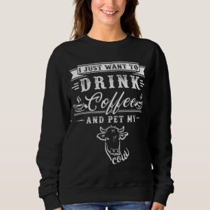Camiseta Fazendeiro De Vaca Eu Só Quero Beber Café E Pet My