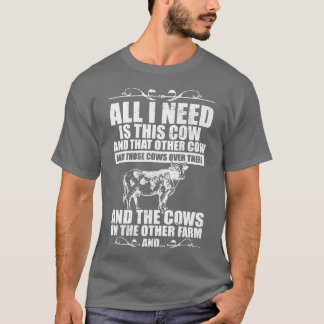 Camiseta Fazendeiro De Vaca Que Vivo Fazendo Agricultura De