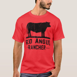 Camiseta Fazendeiro de Vaca Red Angus Rancher