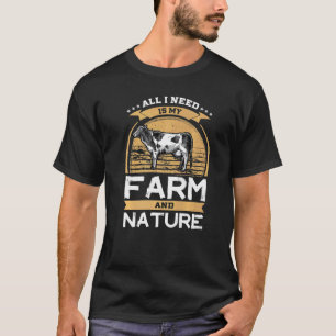 Camiseta Fazendeiro de Vaca Tudo Que Preciso É Minha Fazend