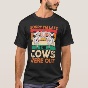 Camiseta Fazendeiro de Vacas Leiteiras, desculpe por estar 