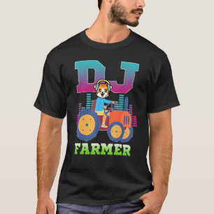 Camiseta Fazendeiro DJ Gato Fazenda Dirigindo Trator Música