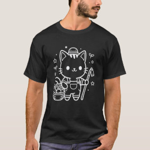 Camiseta Fazendeiro Fofo Gato Kawaii Agricultura Agronomia