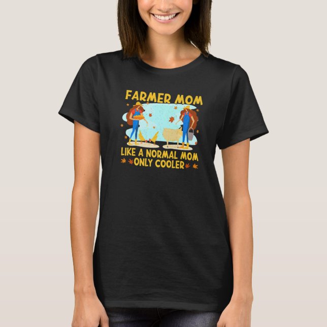 Camiseta Fazendeiro legal Mãe Fazenda Mamãe Mãe Fazendedora (Frente)