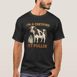 Camiseta Fazendeiro Leiteiro Tirador de Teta Certificado En