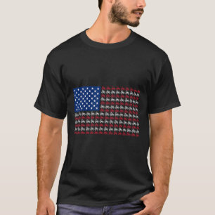 Camiseta Fazendeiro Patriota 4 De Julho Bandeira Americana