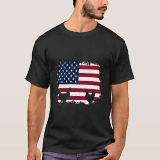 Camiseta Fazendeiro Patriótico Frangos 4 De Julho Bandeira 