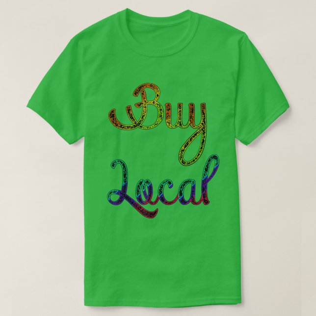 Camiseta Fazendeiros locais do comprar Vegan Powerelevation (Frente do Design)
