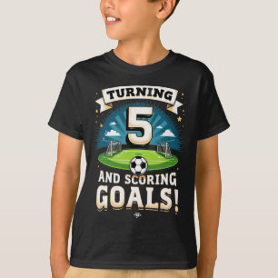 Camiseta Fazendo 5 Anos E Marcando Gols Menino De 5 Anos De