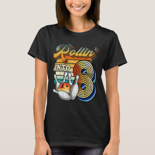 Camiseta Fazendo 8 Aniversário de Boliche 8º Aniversário