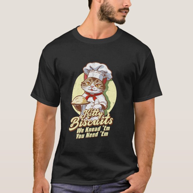 Camiseta Fazendo Biscoitos De Gatinho De Gato Que Conhecemo (Frente)