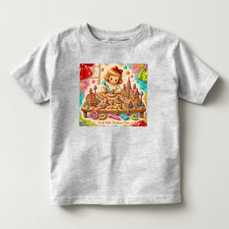 Camiseta ~ Fazendo Casas de Biscoito de Gengibre ~ Menina