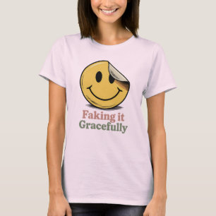 Camiseta Fazendo de Conta com Elegância   Máscara Emocional