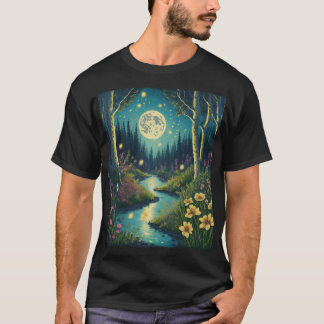 Camiseta Fazendo Floresta Moonliada com Vagalumes dançantes