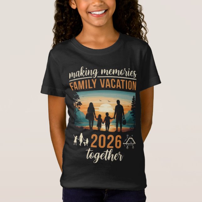 Camiseta Fazendo Memórias Férias em Família 2026 Juntos (Frente)