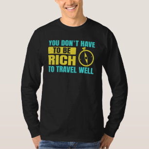 Camiseta Fazendo mochila, você não tem que ser rico a Viage