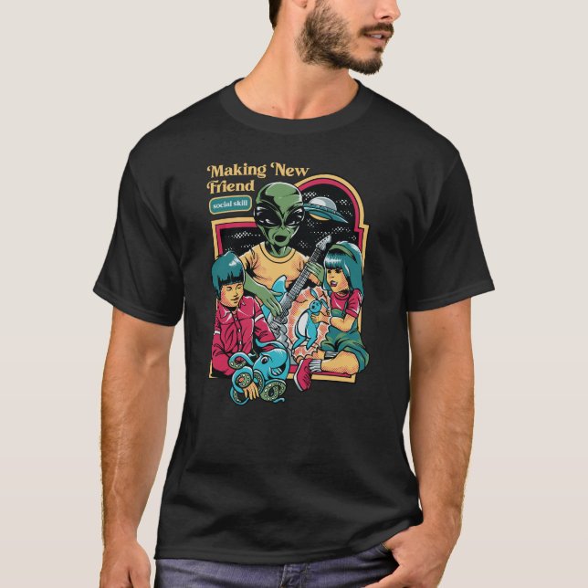 Camiseta Fazendo Novos Amigos – Habilidade Social Alienigen (Frente)