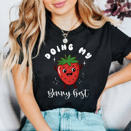 Camiseta Fazendo o Meu Melhorzinho Divertido Saúde Mental