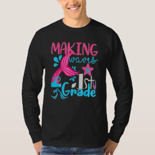 Camiseta Fazendo Ondas Na 1ª Série Mermaid Volta às Aulas G