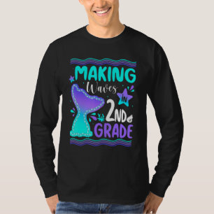 Camiseta Fazendo Ondas Na 2ª Série Mermaid Volta às Aulas G