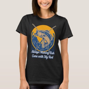 Camiseta Fazendo Peixes Virem com Minha Vara de Pescar Humo