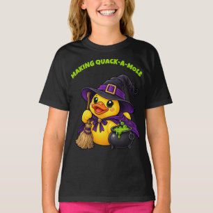 Camiseta Fazendo Quack-a-Mole Bruxa Pato de Borracha Hallow