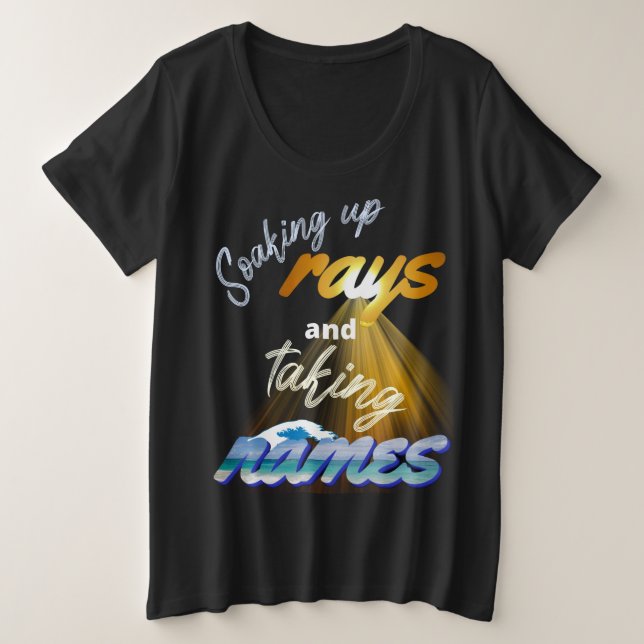 Camiseta Fazendo Rays e Tomando Nomes no Verão (Frente do Design)