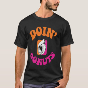 Camiseta Fazendo Rosquinhas Engraçadas Movimentação Mecânic