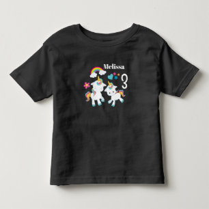 Camiseta Fazendo Unicórnios Mágicos Arco-íris Aniversário F