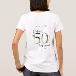 Camiseta Fazer 50 - Parece um bom aniversário botânico Dour