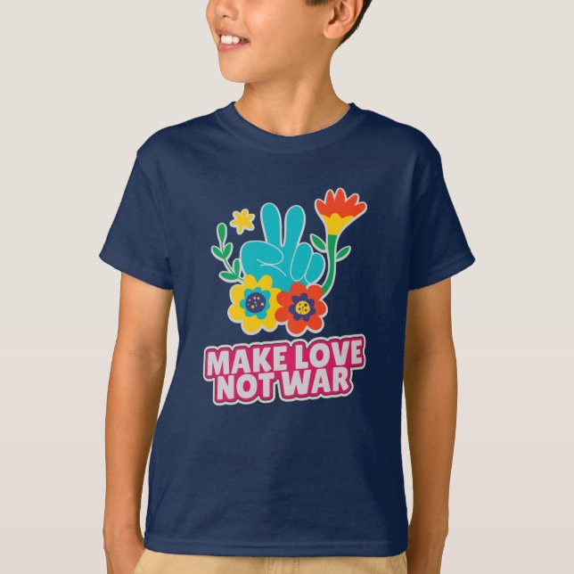 Camiseta Fazer amor não guerra (Frente)