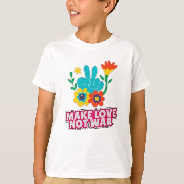 Camiseta Fazer amor não guerra (Frente)