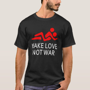 Camiseta Fazer Amor Não Guerra Feliz Hippy Dizendo Paz