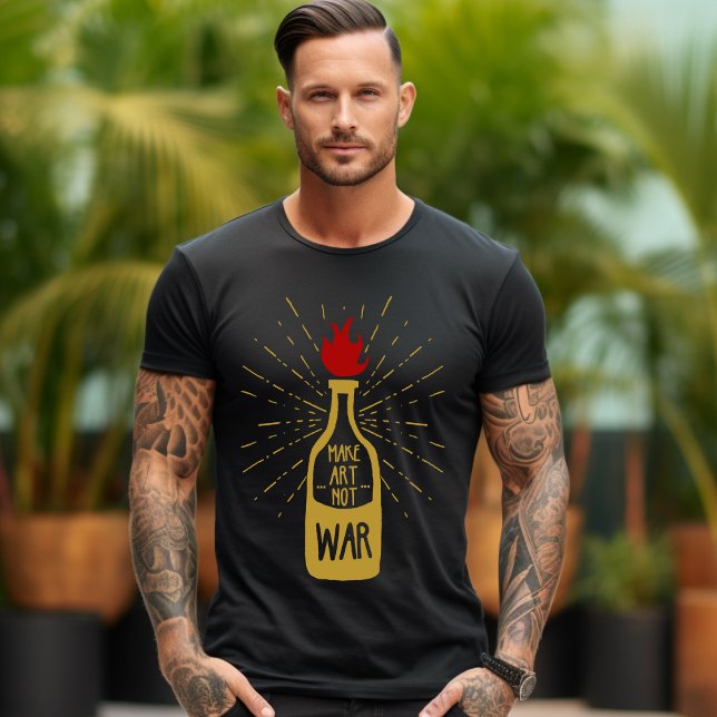 Camiseta Fazer Arte Não Guerra à Camisa-T (Criador carregado)