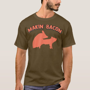 Camiseta Fazer Bacon Pork Pig Piada Memórias Humor Adulto