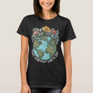 Camiseta Fazer com que o dia a dia da Terra Ambiente de Flo