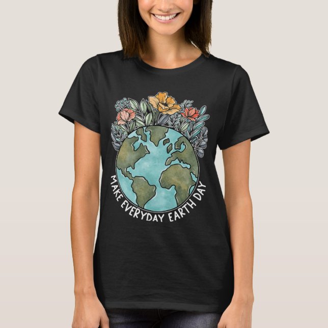 Camiseta Fazer com que o dia a dia da Terra Ambiente de Flo (Frente)