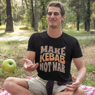 Camiseta Fazer com que o Kebab não seja guerra Kabab Koob