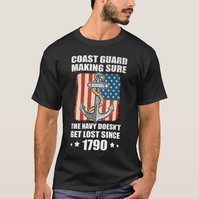 Camiseta Fazer Da Guarda Costeira Dos Eua Certeza Que O Mar (Frente)