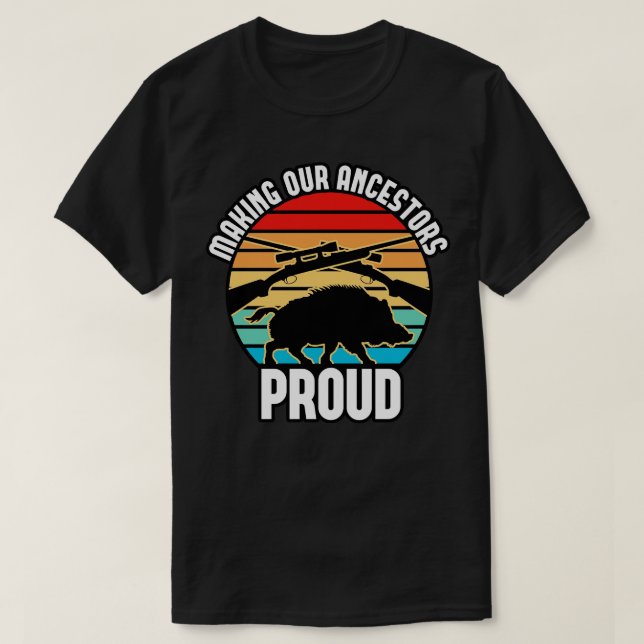 Camiseta Fazer De Caça A Nossos Ancestrais Orgulhosos (Frente do Design)