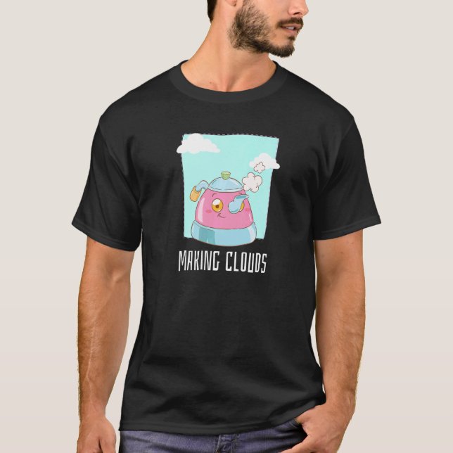 Camiseta Fazer De Calças De Chaleira De Chaleira Vapor (Frente)